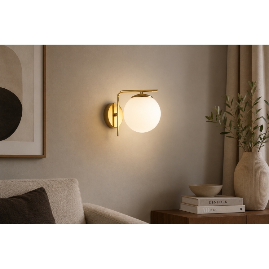 Brilagi - Wandlamp MILO 1xE27/60W/230V goudkleurig