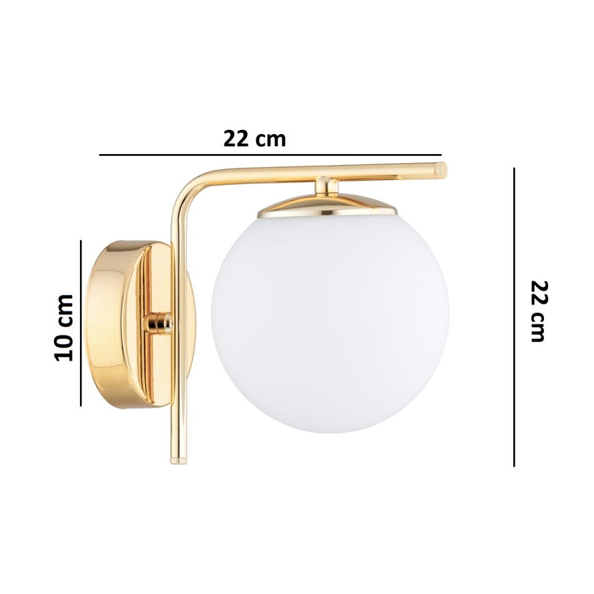 Brilagi - Wandlamp MILO 1xE27/60W/230V goudkleurig