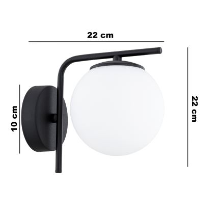 Brilagi - Wandlamp MILO 1xE27/60W/230V zwart