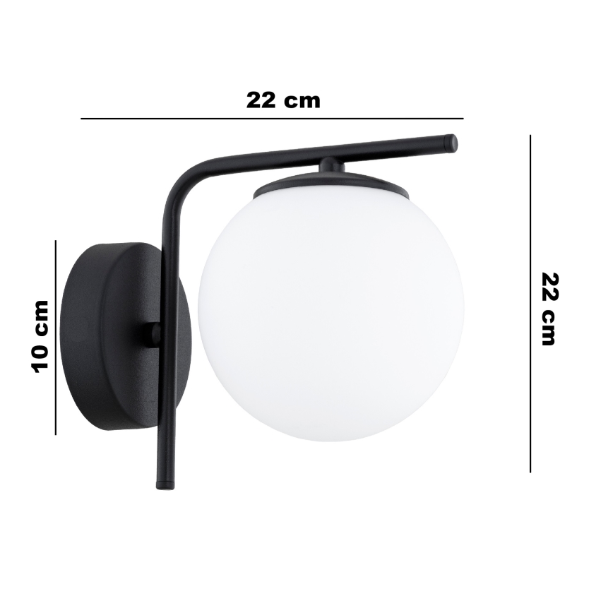 Brilagi - Wandlamp MILO 1xE27/60W/230V zwart