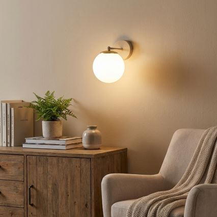 Brilagi - Wandlamp MILO ECRU 1xE27/60W/230V beige/goud