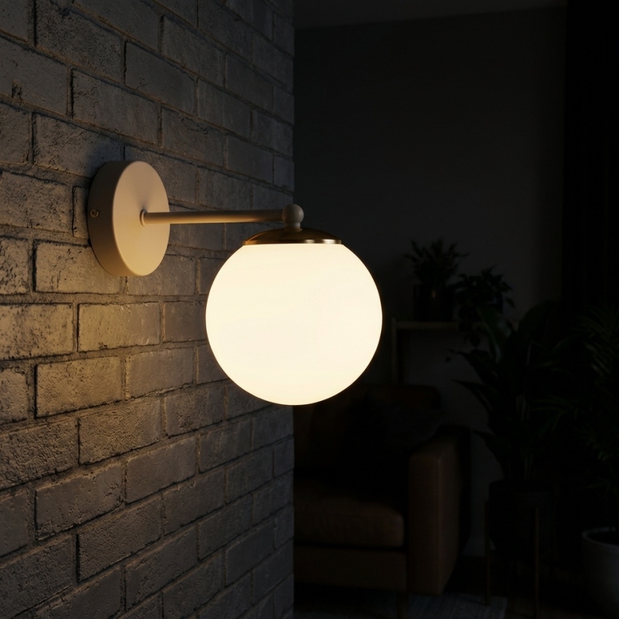 Brilagi - Wandlamp MILO ECRU 1xE27/60W/230V beige/goud