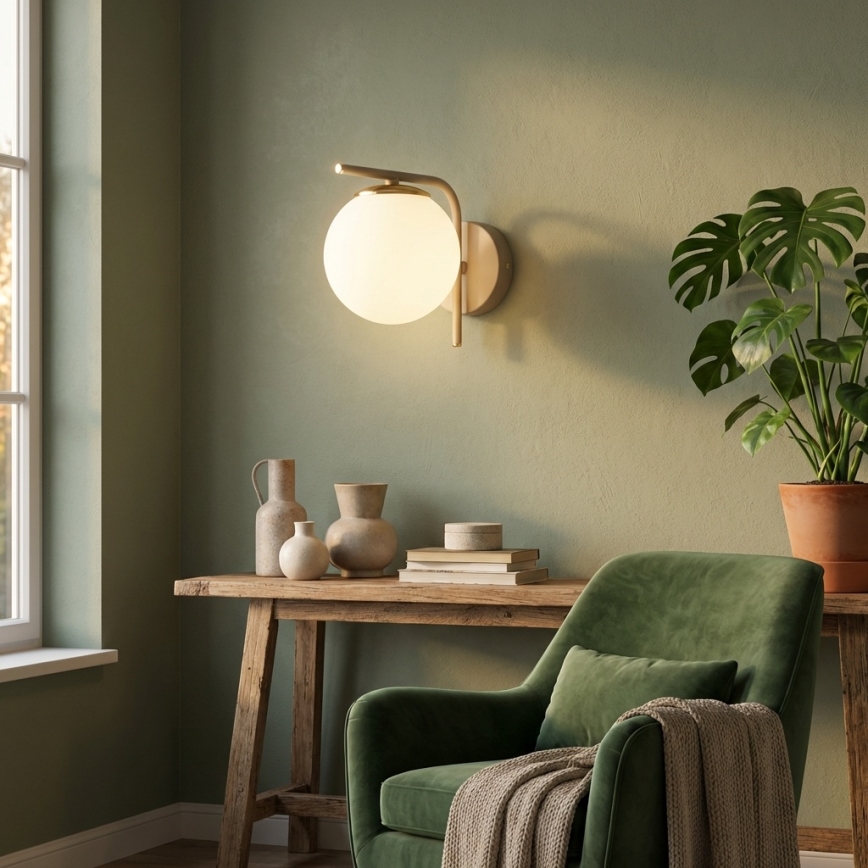 Brilagi - Wandlamp MILO ECRU 1xE27/60W/230V beige/goud
