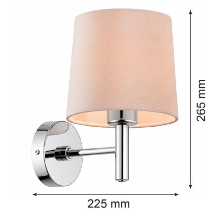 Brilagi - Wandlamp MONTE 1xE27/15W/230V beige/glanzend chroom
