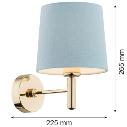 Brilagi - Wandlamp MONTE 1xE27/15W/230V blauw/goud