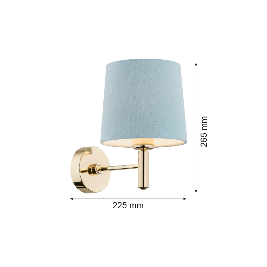 Brilagi - Wandlamp MONTE 1xE27/15W/230V blauw/goud