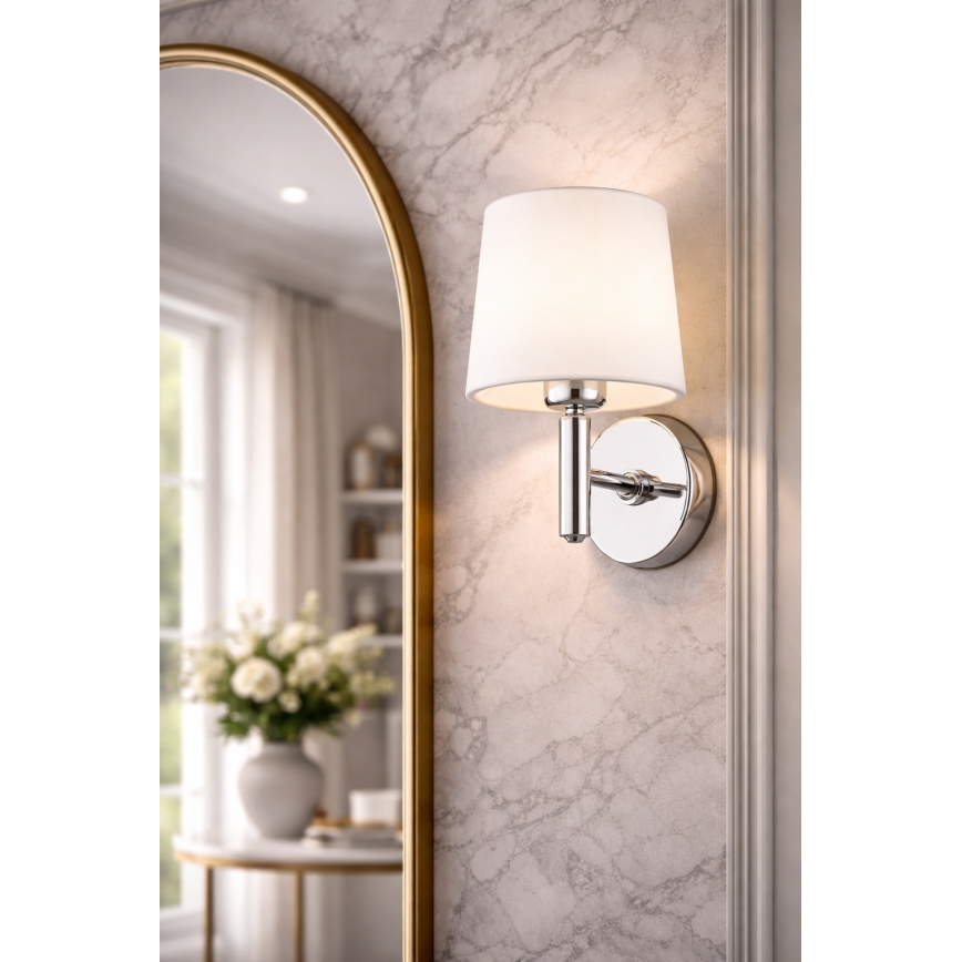 Brilagi - Wandlamp MONTE 1xE27/15W/230V crème/glanzend chroom