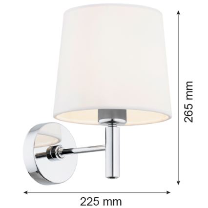 Brilagi - Wandlamp MONTE 1xE27/15W/230V crème/glanzend chroom