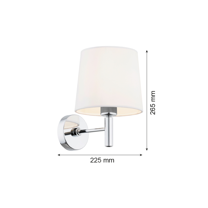 Brilagi - Wandlamp MONTE 1xE27/15W/230V crème/glanzend chroom