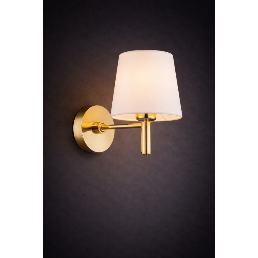 Brilagi - Wandlamp MONTE 1xE27/15W/230V crème/goudkleurig