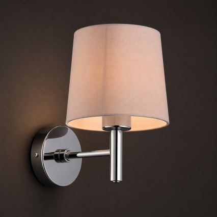 Brilagi - Wandlamp MONTE 1xE27/60W/230V beige/glanzend chroom