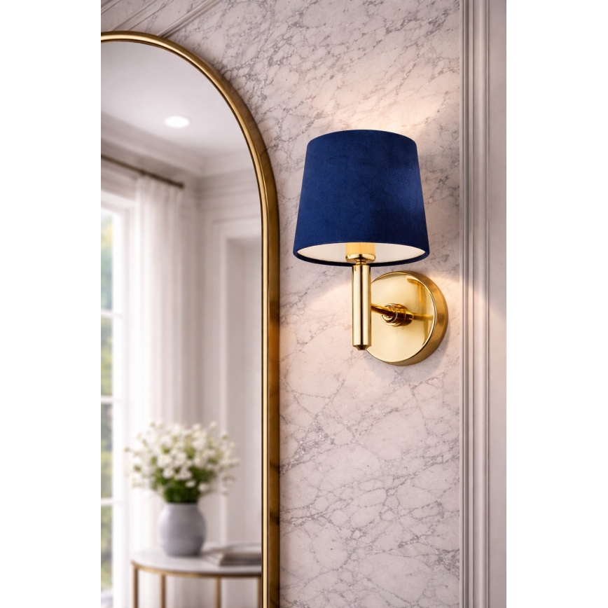Brilagi - Wandlamp MONTE 1xE27/60W/230V blauw/goud