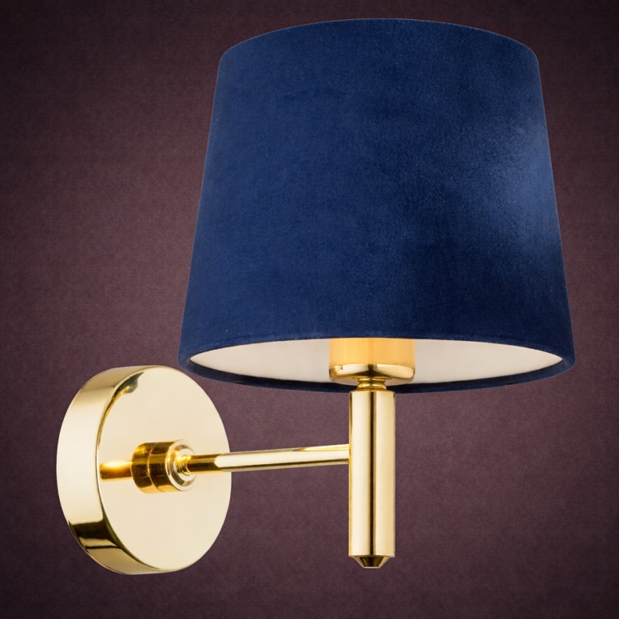 Brilagi - Wandlamp MONTE 1xE27/60W/230V blauw/goud