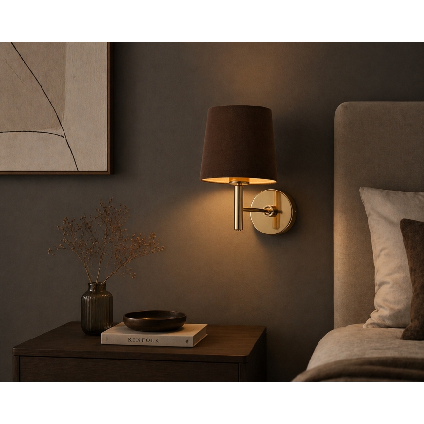 Brilagi - Wandlamp MONTE 1xE27/60W/230V bruin/goud