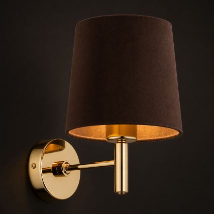 Brilagi - Wandlamp MONTE 1xE27/60W/230V bruin/goud