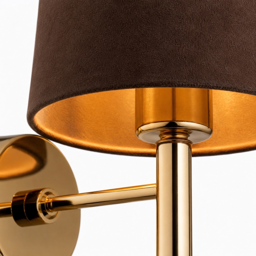 Brilagi - Wandlamp MONTE 1xE27/60W/230V bruin/goud