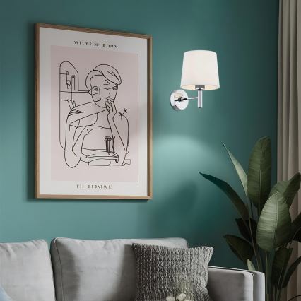 Brilagi - Wandlamp MONTE 1xE27/60W/230V crème/glanzend chroom