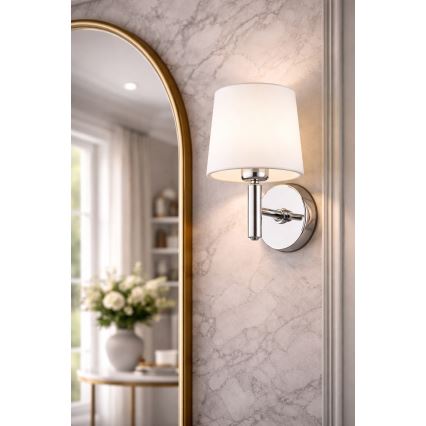 Brilagi - Wandlamp MONTE 1xE27/60W/230V crème/glanzend chroom