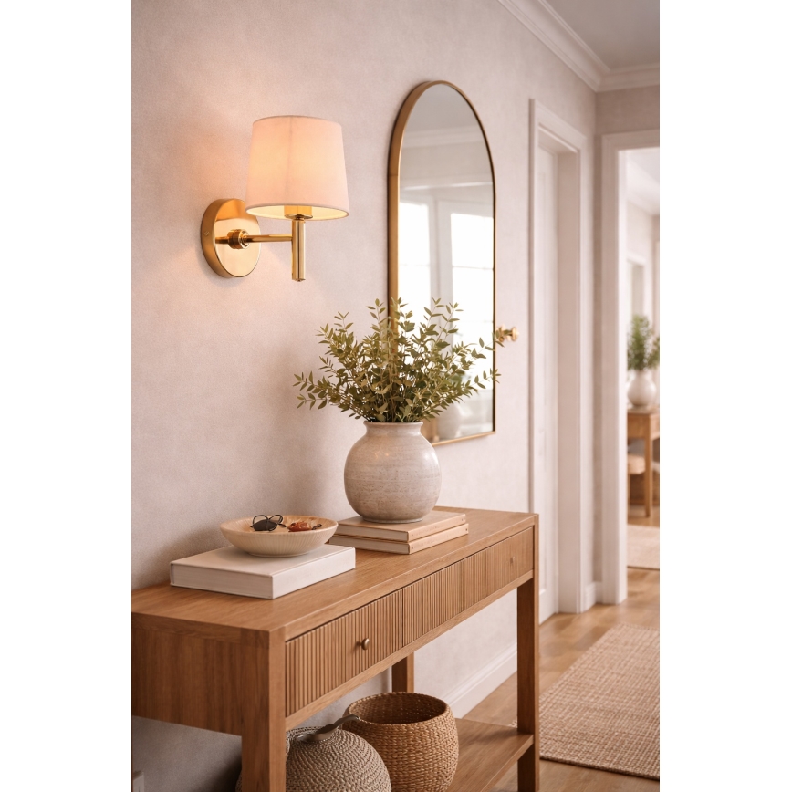 Brilagi - Wandlamp MONTE 1xE27/60W/230V crème/goudkleurig