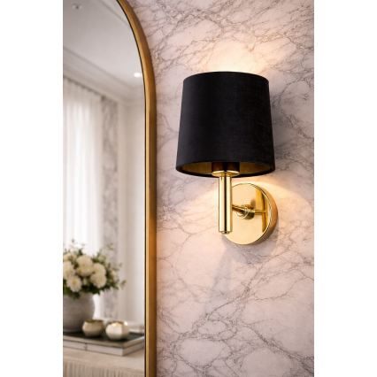 Brilagi - Wandlamp MONTE 1xE27/60W/230V zwart/goud