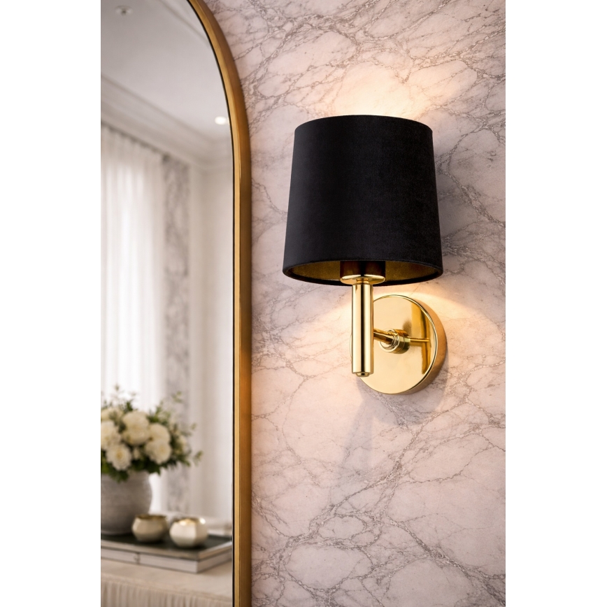 Brilagi - Wandlamp MONTE 1xE27/60W/230V zwart/goud