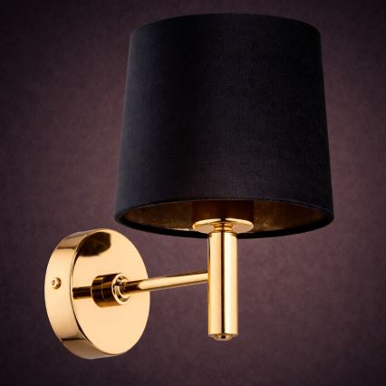 Brilagi - Wandlamp MONTE 1xE27/60W/230V zwart/goud