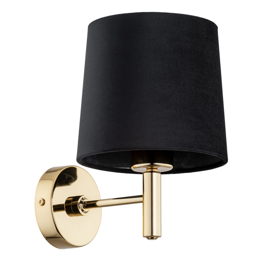 Brilagi - Wandlamp MONTE 1xE27/60W/230V zwart/goud