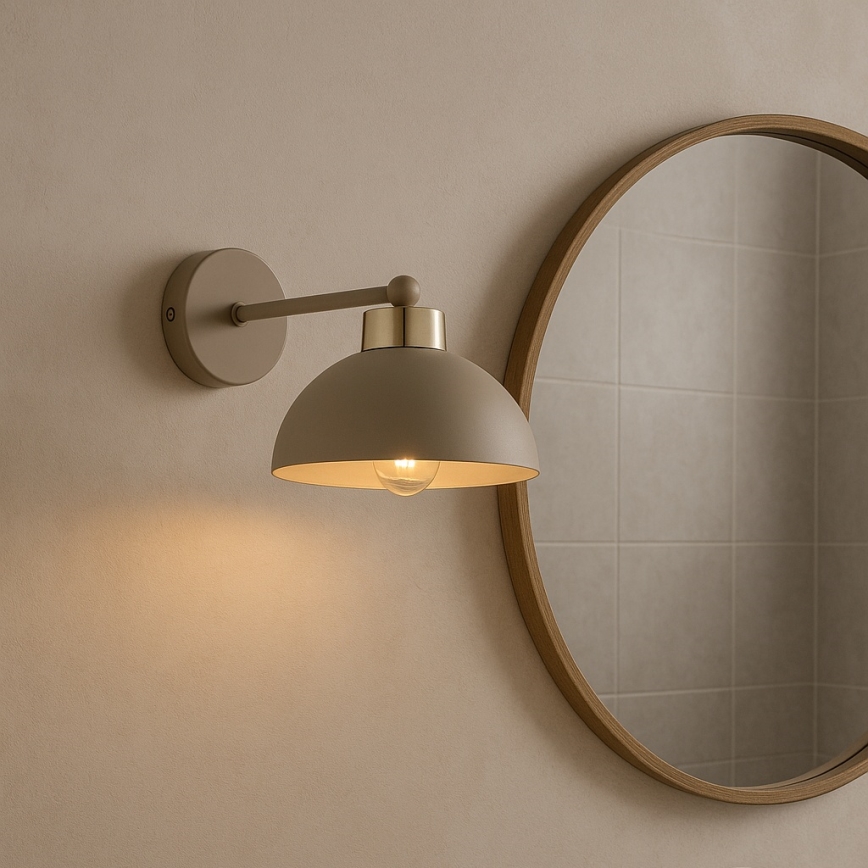 Brilagi - Wandlamp MOON 1xE27/60W/230V beige/goud