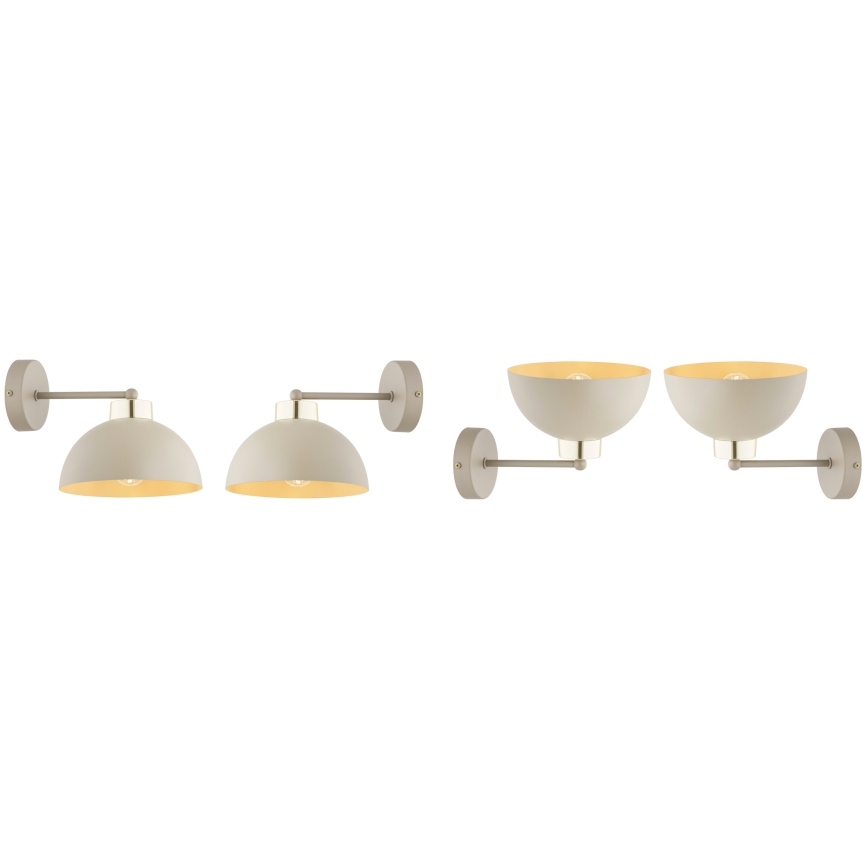 Brilagi - Wandlamp MOON 1xE27/60W/230V beige/goud