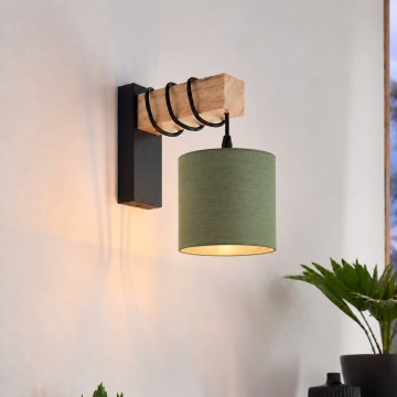 BRILAGI - Wandlamp NUBILA 1xE27/60W/230V bruin/zwart/groen