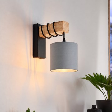 BRILAGI - Wandlamp NUBILA 1xE27/60W/230V bruin/zwart/lichtgrijs