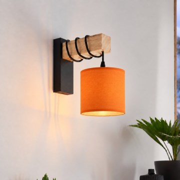 BRILAGI - Wandlamp NUBILA 1xE27/60W/230V bruin/zwart/oranje