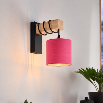 BRILAGI - Wandlamp NUBILA 1xE27/60W/230V bruin/zwart/roze