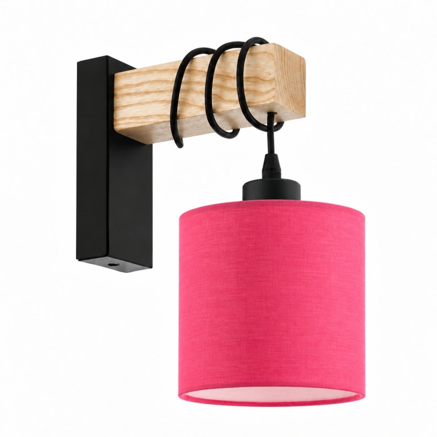 BRILAGI - Wandlamp NUBILA 1xE27/60W/230V bruin/zwart/roze
