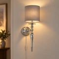 BRILAGI - Wandlamp NUBILA 1xE27/60W/230V glanzend chroom/antraciet