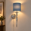 BRILAGI - Wandlamp NUBILA 1xE27/60W/230V glanzend chroom/donkerblauw