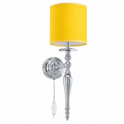 BRILAGI - Wandlamp NUBILA 1xE27/60W/230V glanzend chroom/geel