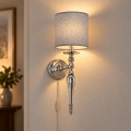 BRILAGI - Wandlamp NUBILA 1xE27/60W/230V glanzend chroom/grijs