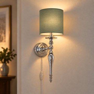 BRILAGI - Wandlamp NUBILA 1xE27/60W/230V glanzend chroom/groen