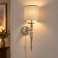 BRILAGI - Wandlamp NUBILA 1xE27/60W/230V glanzend chroom/lichtbruin