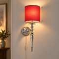 BRILAGI - Wandlamp NUBILA 1xE27/60W/230V glanzend chroom/rood