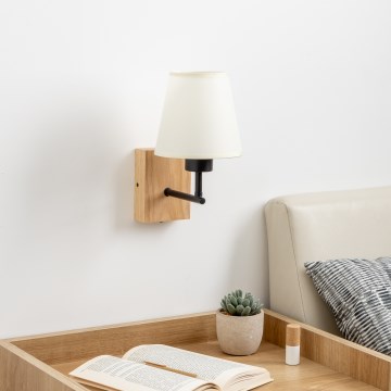 Brilagi - Wandlamp NUBILA WOOD 1xE27/25W/230V eiken/crème
