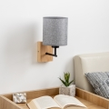 Brilagi - Wandlamp NUBILA WOOD 1xE27/25W/230V eiken/grijs