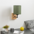 Brilagi - Wandlamp NUBILA WOOD 1xE27/25W/230V eiken/groen