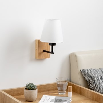 Brilagi - Wandlamp NUBILA WOOD 1xE27/25W/230V eiken/wit