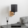 Brilagi - Wandlamp NUBILA WOOD 1xE27/25W/230V eiken/zwart