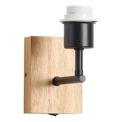 Brilagi - Wandlamp NUBILA WOOD 1xE27/25W/230V eiken/zwart/oranje