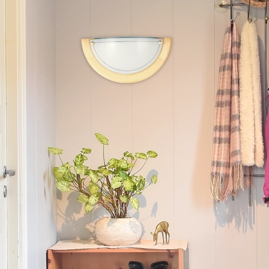 Brilagi - Wandlamp ORBIS 1xE27/60W/230V 30 cm dennenhout