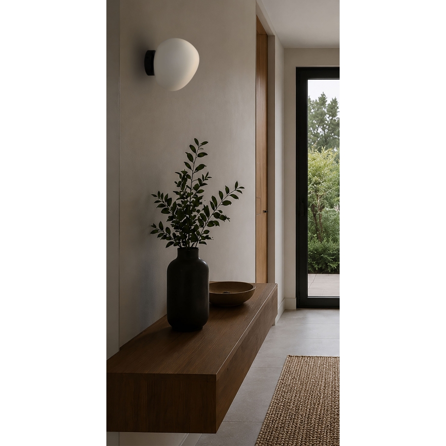 BRILAGI - Wandlamp PEBBLES 1xE27/40W/230V Ø 20 cm zwart