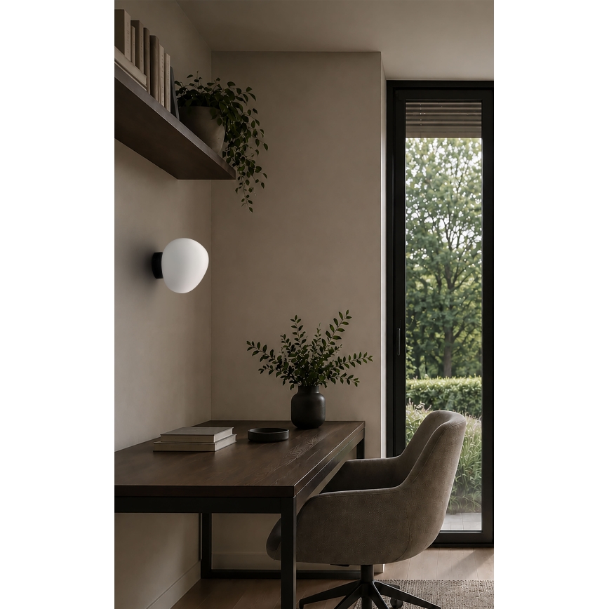 BRILAGI - Wandlamp PEBBLES 1xE27/40W/230V Ø 20 cm zwart